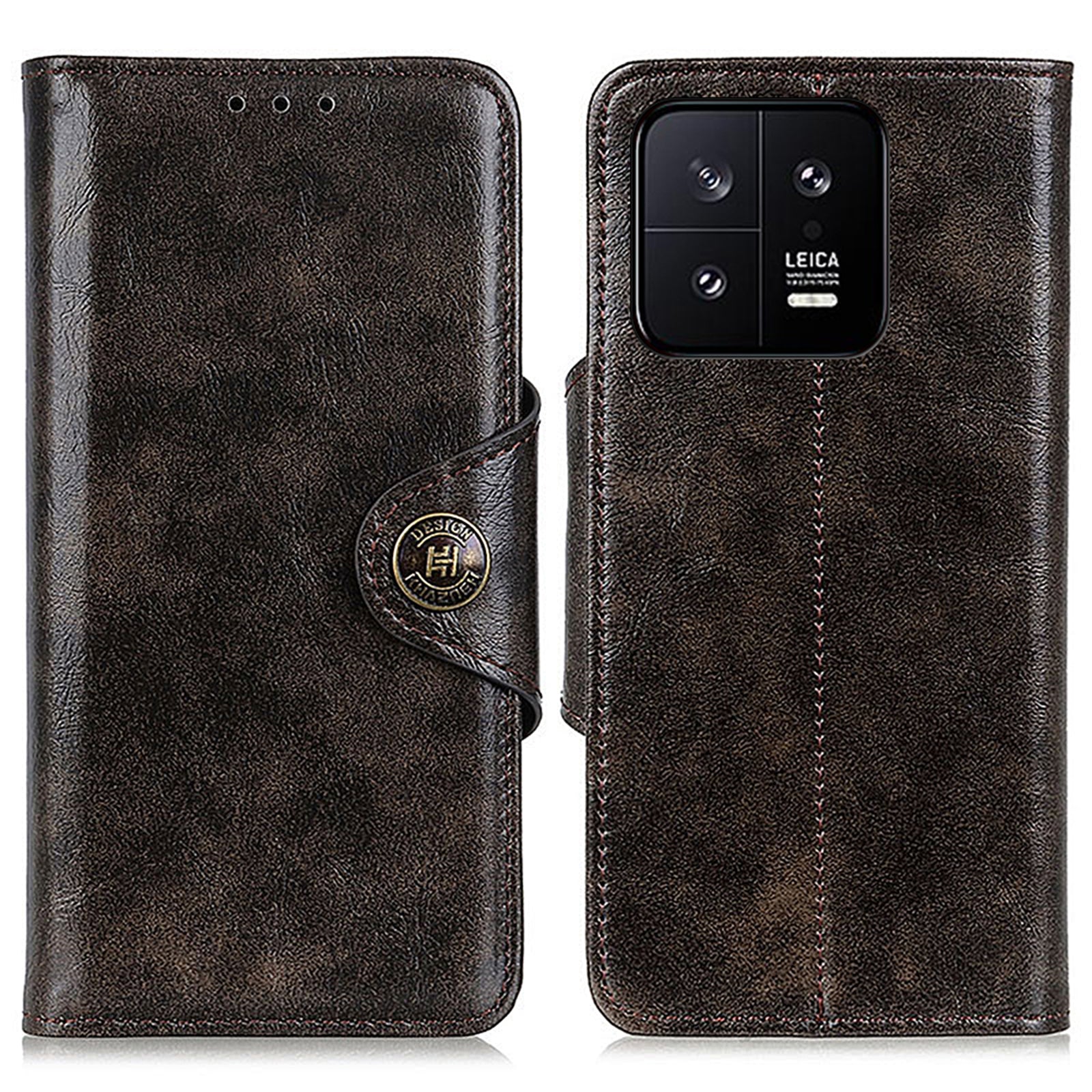 KHAZHEN til Xiaomi 13 Pro 5G magnetlås Anti-ridse telefoncover Pungholder tekstureret PU læder Drop-sikker flip telefoncover KHAZHEN til Xiaomi 13 Pro 5G magnetlås Anti-ridse telefoncover Pungholder tekstureret PU læder Drop-sikker flip telefoncover